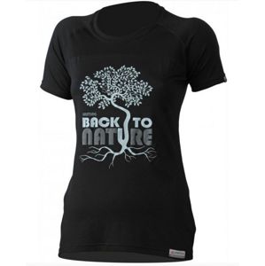 Dámske vlnené triko Lasting Back 9090 čierna XXL